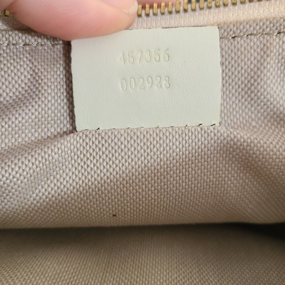 Gucci GG Supreme Web Bag Clutch Canvas Brown Pouch Zip Medium - Picture 8 of 9